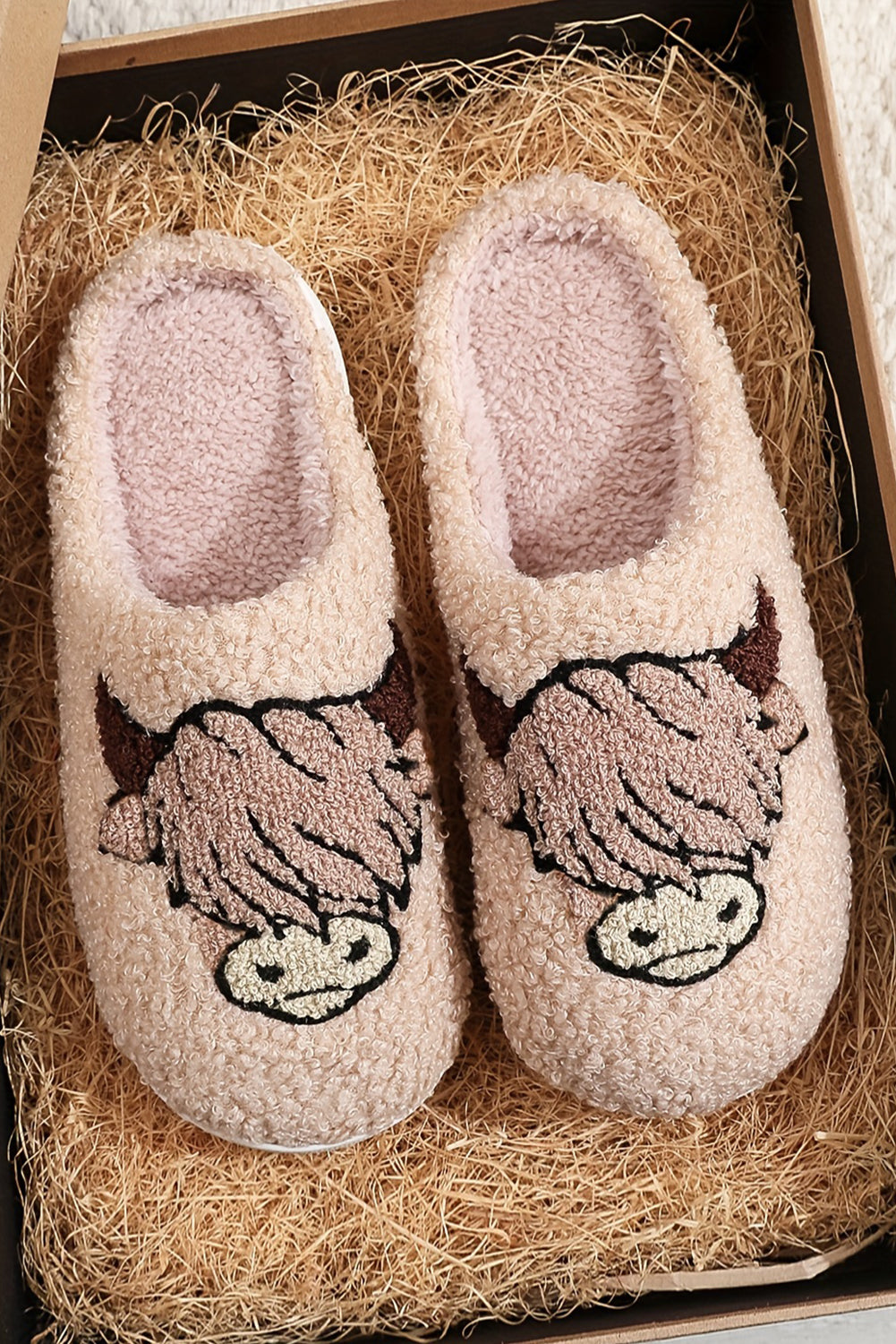 Pantuflas de felpa de animales de dibujos animados de pergamino