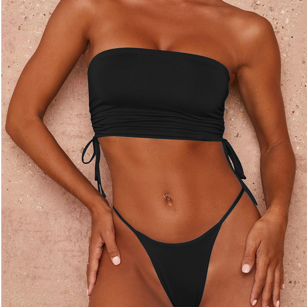 Women's Tube Top Color Bikini