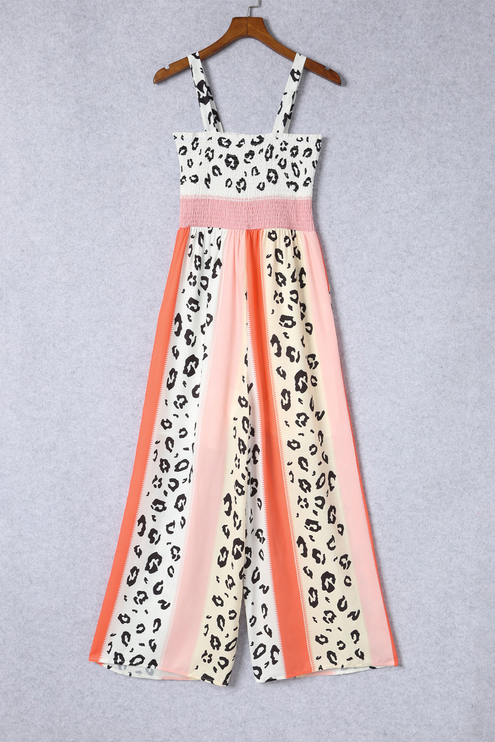 Pink Leopard Color Mix Jumpsuit