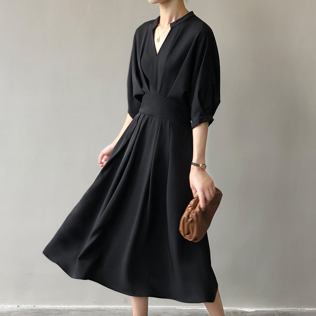 V-neck Casual Dress