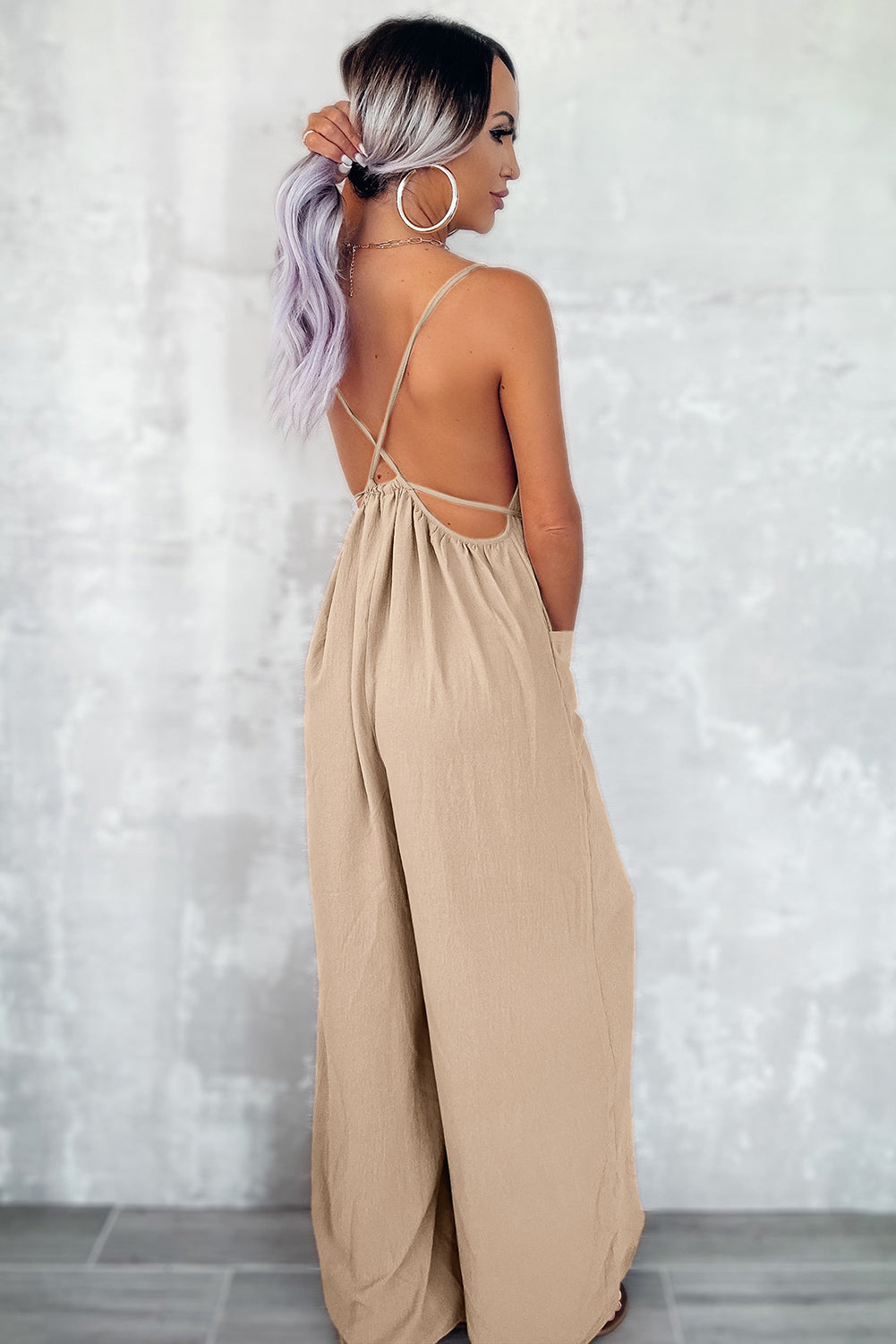 Wide Leg Jumpsuit with Pockets